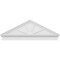 Ekena Millwork Peaked Cap 4 Spoke Architectural PVC Combination Pediment, 58"W x 21-3/8"H x 2-3/4"P (Pitch 6/12) PEDPC058X215PKC04 - alternate 6